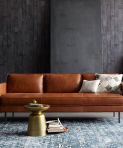 Baxter Three Seater, Real Leather For Clearance