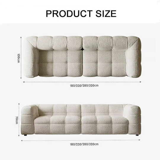 Chrissie Marshmallow Two Seater, Three Seater, Four Seater Sofa, Boucle - Image 6