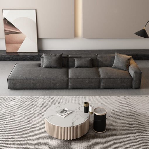 Hoshi HB12 Three Seater Corner, Four Seater Corner Sofa, Leathaire - Image 3