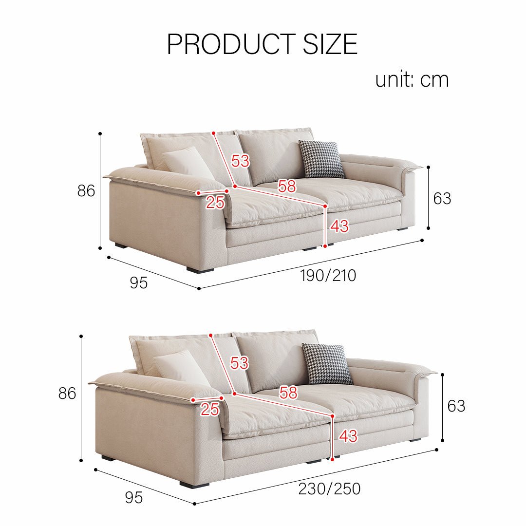 Aiden Sailboat Two Seater, Three Seater Four Seater Sofa, Linen - Image 6