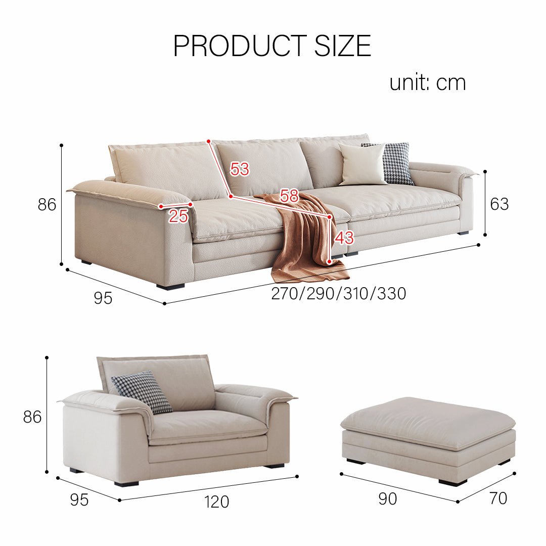 Aiden Sailboat Two Seater, Three Seater Four Seater Sofa, Linen - Image 7