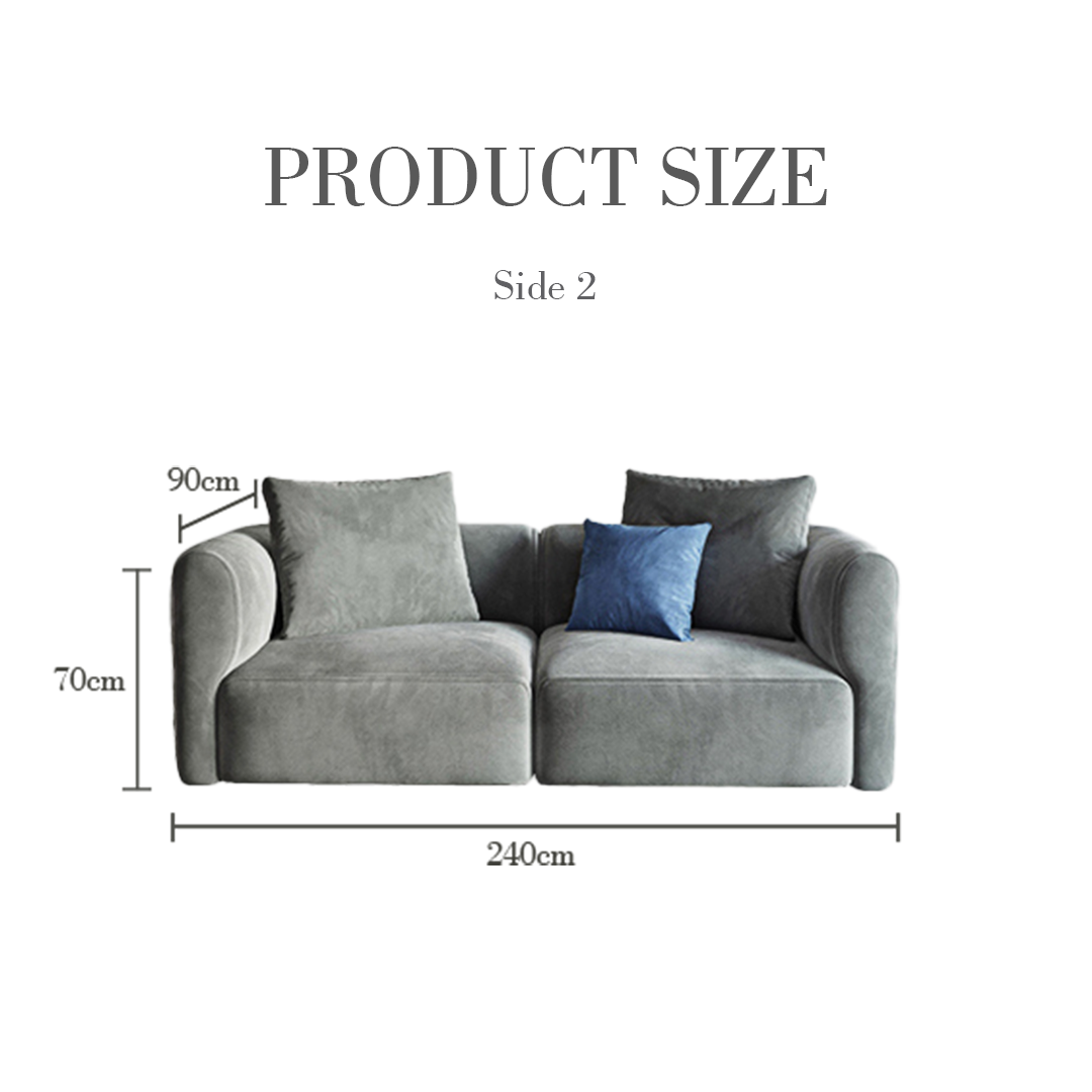 Isolde Three Seater Corner, Four Seater Corner Sofa, Grey Velvet - Image 8