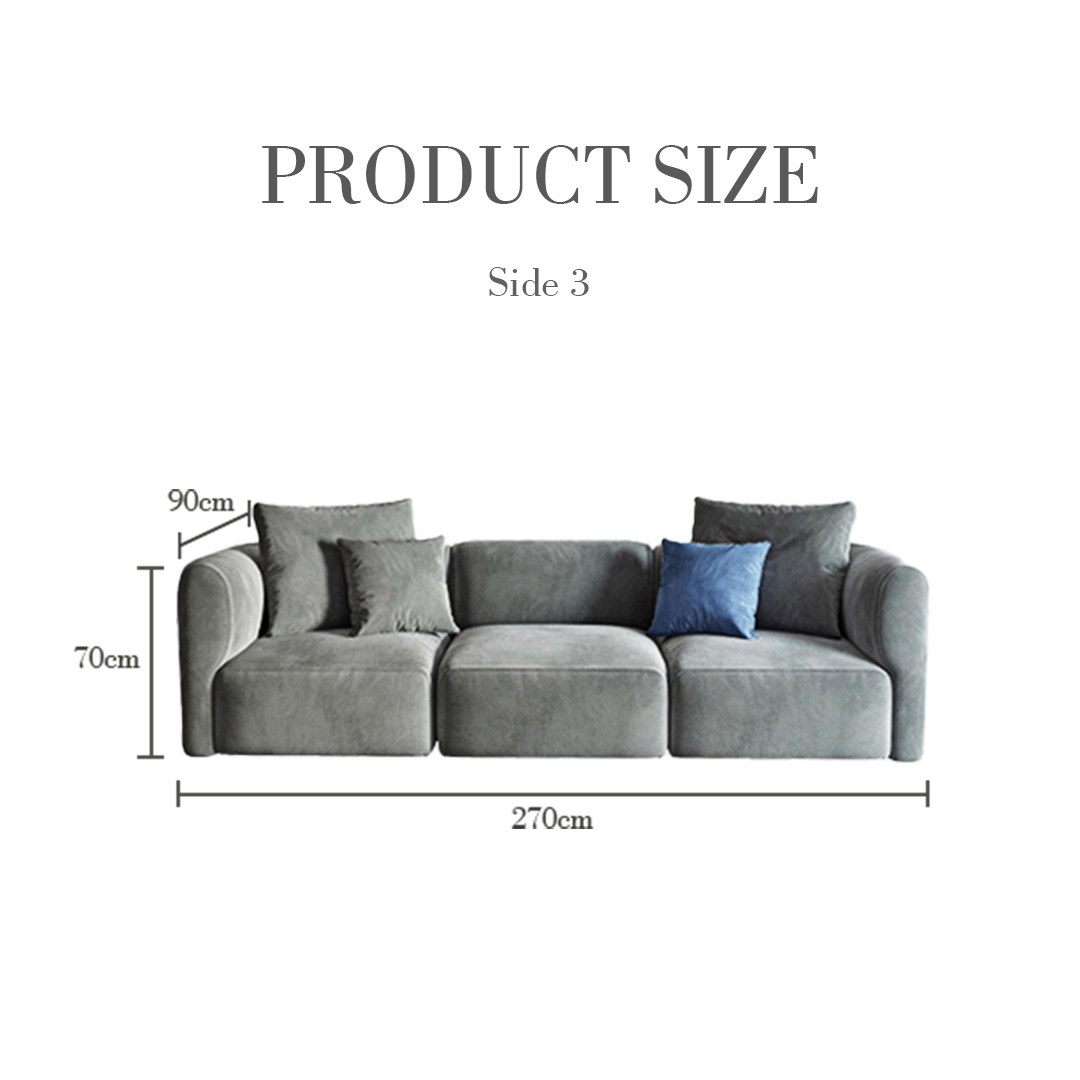 Isolde Three Seater Corner, Four Seater Corner Sofa, Grey Velvet - Image 9