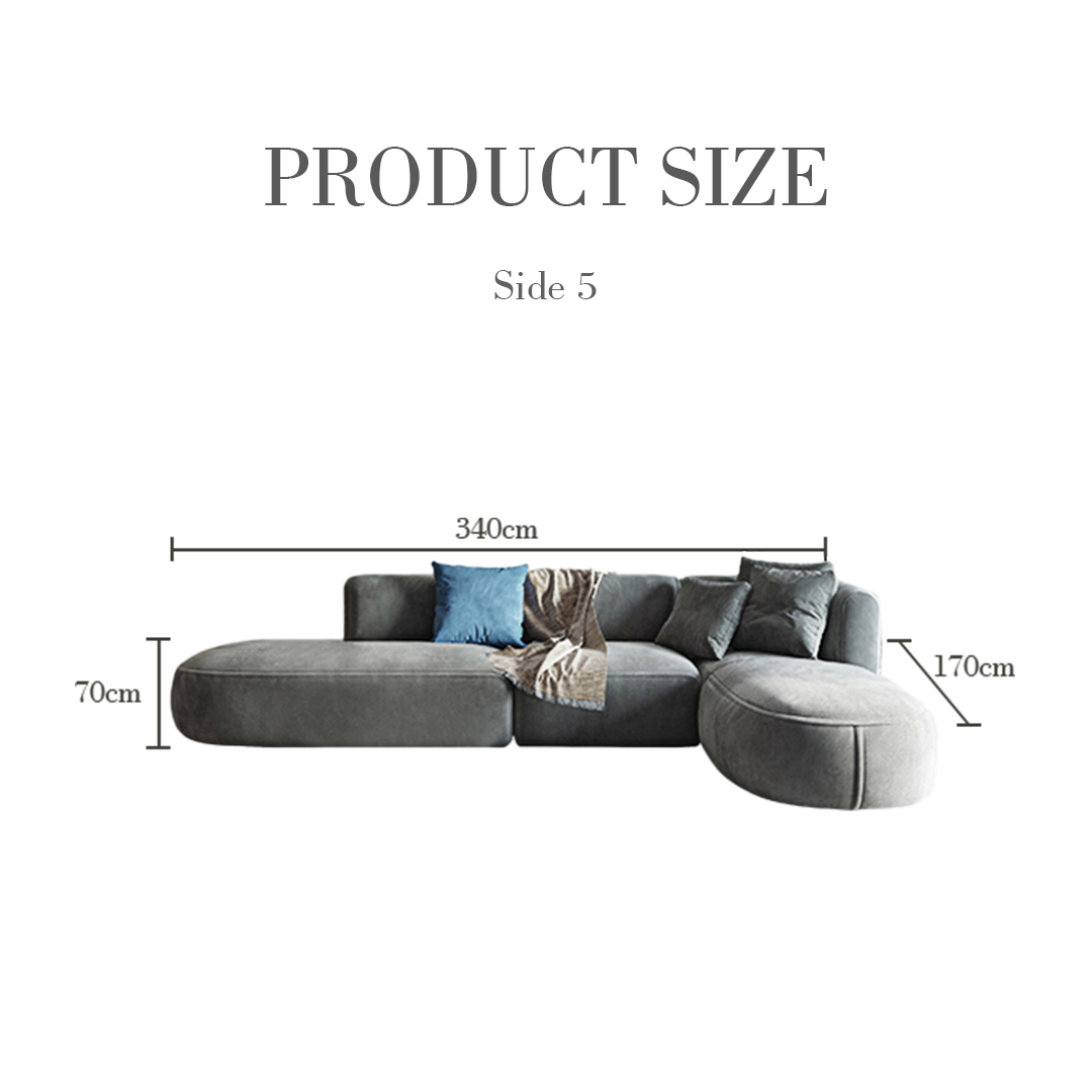 Isolde Three Seater Corner, Four Seater Corner Sofa, Grey Velvet - Image 11
