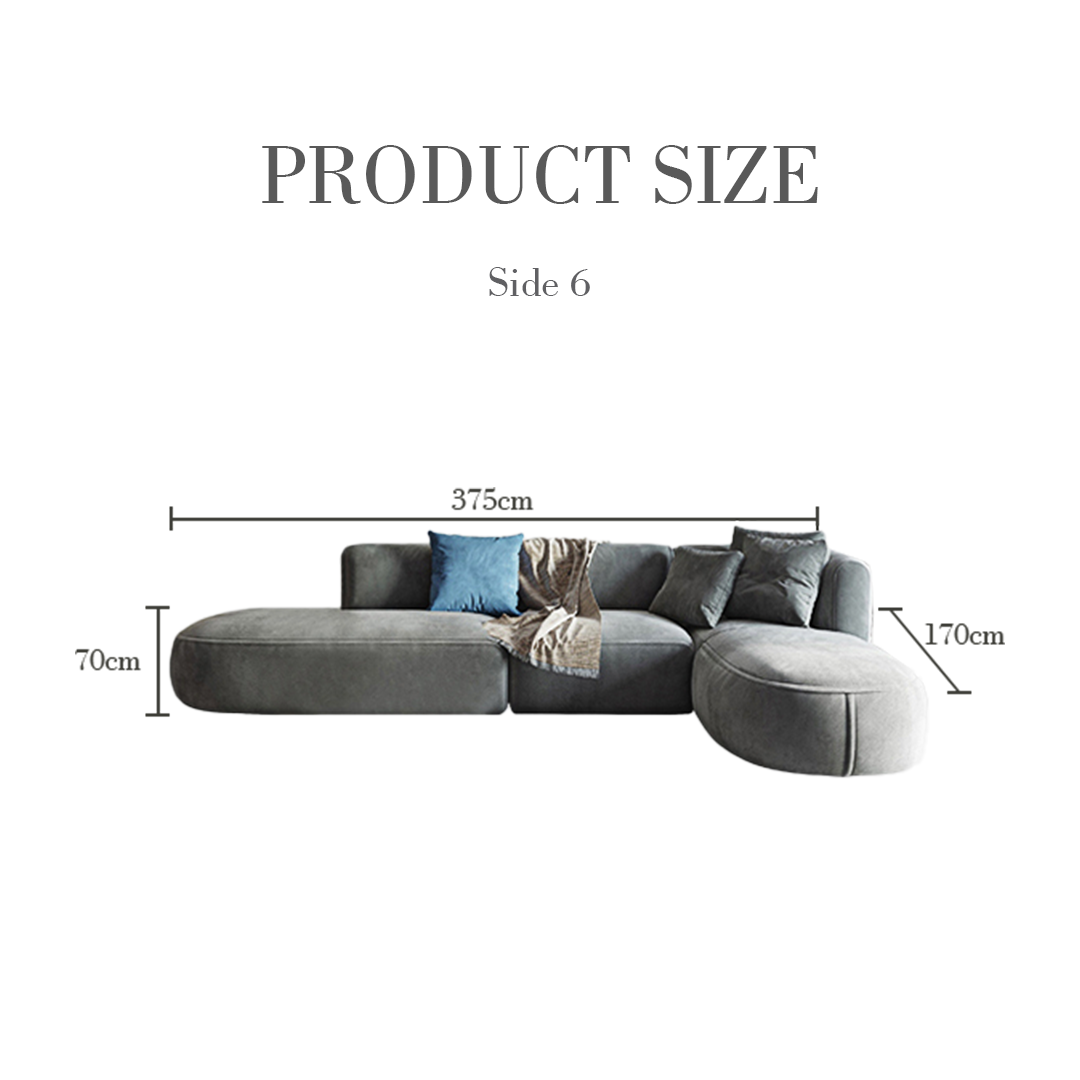 Isolde Three Seater Corner, Four Seater Corner Sofa, Grey Velvet - Image 12